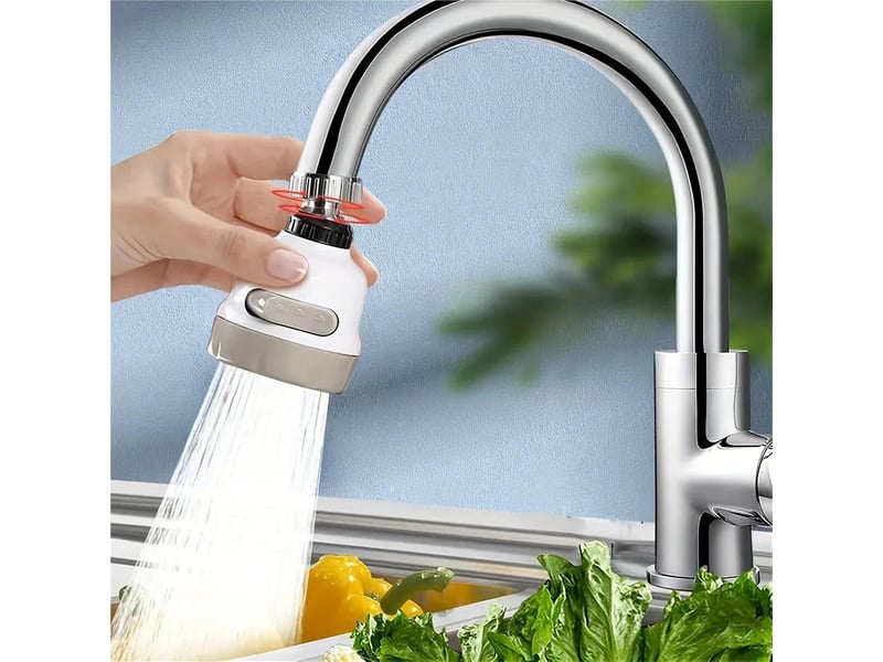  Robinet de cuisine avec aérateur pivotant de 360 degrés, jet réglable à 3 modes - robinet à faible consommation avec fonction pulse  - Conforama B