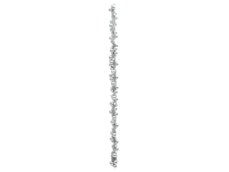  Guirlande de boules de noël led argent 186 cm polystyrène  - Conforama D