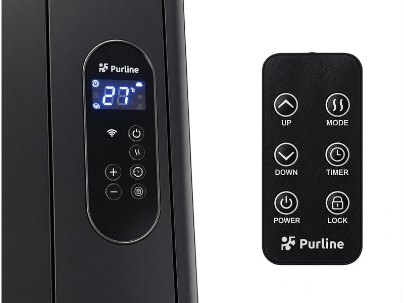 Radiateur thermique design vertical 2000w avec contrôle wifi CENIT B2000 - Conforama E