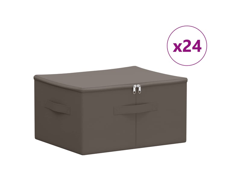  Boîte de rangement 24 pcs tissu intissé 43x34x23 cm 33,6 l shl36453  - Conforama C