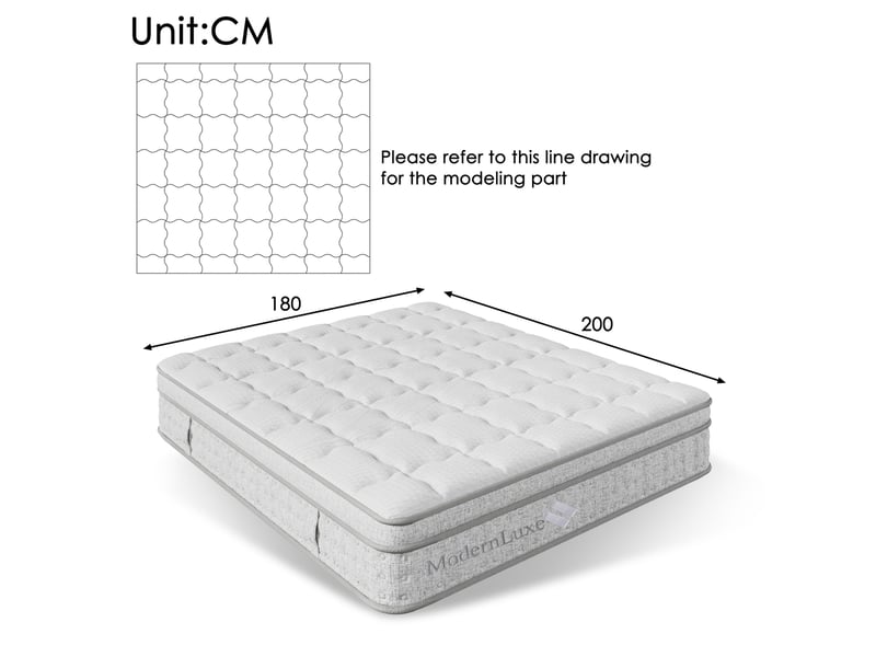  Matelas 180x200 cm à ressorts ensachés et mousse froide, 7 zones, h3  - Conforama C