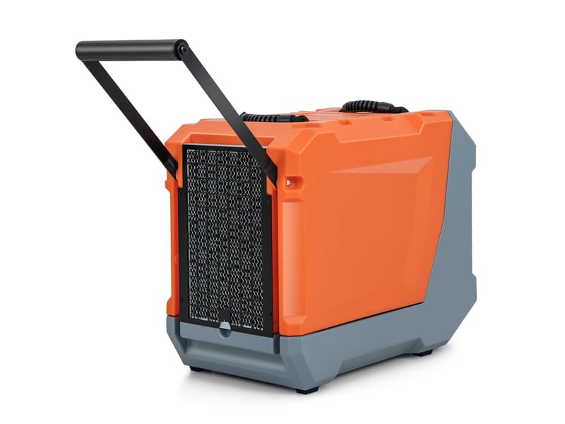  Déshumidificateur 85ljour haute efficacité pour grands espaces 57 x 34 x 47 cm avec drainage automatique en lldpe orange 20_0021011  - Conforama C