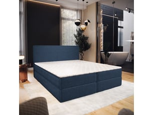Lit avec rangement 160x200 cm MASSENO coloris bleu