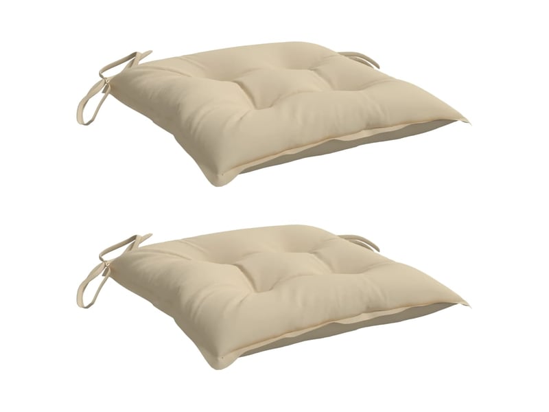  Lot de 2 coussins de palette, coussins de canapé beige 50x50x7 cm tissu oxford cf59486  - Conforama C