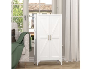Buffet haut 120x60x30 cm, en métal avec 2 portes et tablettes réglables, style moderne, pour la maison, coloris blanc