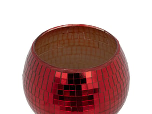 Photophore boule disco d.10cm verre assorti