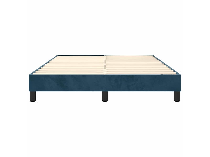  Lit double- lit adulte -  cadre de lit à lattes bleu foncé 140x200 cm velours  - Conforama D