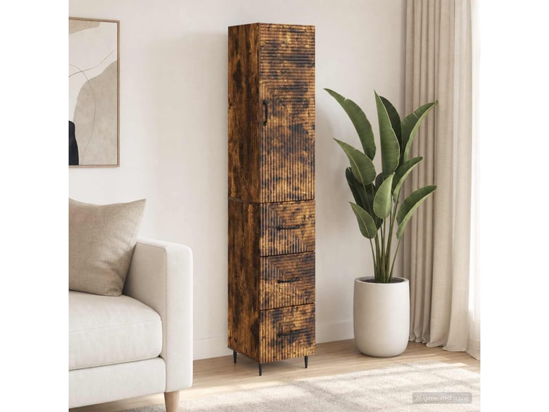  Ensemble de meubles 2 pcs, rangement de salon 33 x 34,5 x 90 cm bois d'ingénierie shl4829  - Conforama B