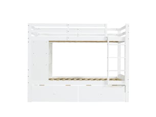 Lit superposé 90x200 cm <strong>BIQZUYA</strong>  <strong></strong> coloris blanc