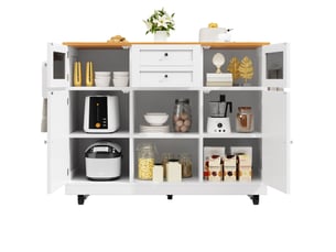Îlot de cuisine 140x40x93,5 cm mobile mdf blanc