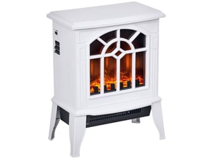 Cheminée électrique décorative blanche, effet flamme led, 10002000 w, 15 à 20 m²