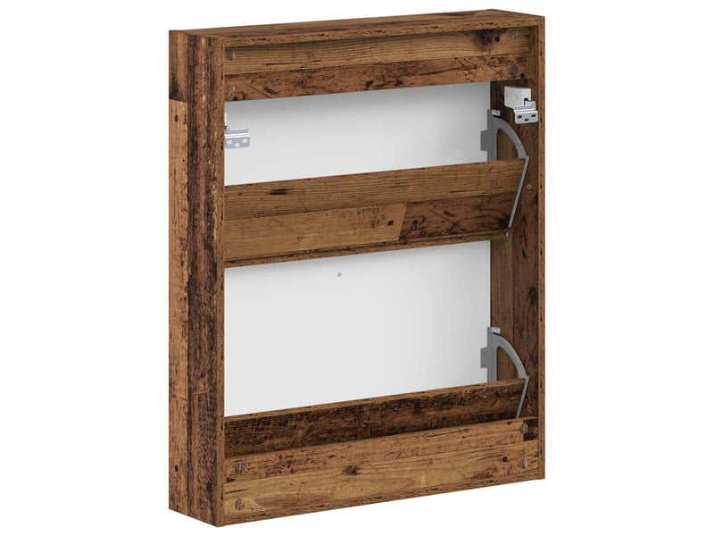  Meuble à chaussures mural, armoire à chaussures arnhem 71x17x86 cm bois ancien  - Conforama E