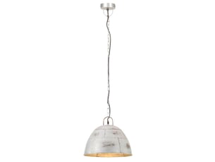 Lampe suspendue, suspension luminaire industrielle vintage 25 w argenté rond 31cm e27