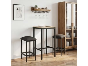 Lot de 2 tabouret de bar, chaise de bar gris foncé 40x32x74 cm shl1674
