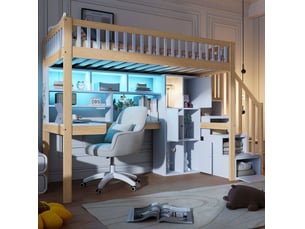 Lit mezzanine 90x200 cm <strong>MODENUIT </strong>  <strong></strong> coloris bicolore