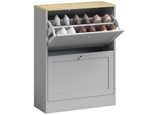 Meuble à chaussures 12 paire(s)  <strong>PANGIVO</strong>  <strong></strong> coloris gris