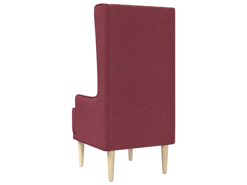  Vidaxl chaise à dossier haut avec boutons capitonnés bordeaux tissu  - Conforama E