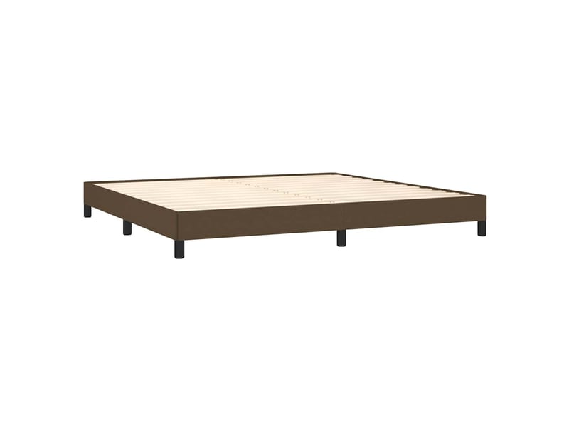  Lit double- lit adulte -  cadre de lit sans matelas marron foncé 200x200 cm tissu  - Conforama C