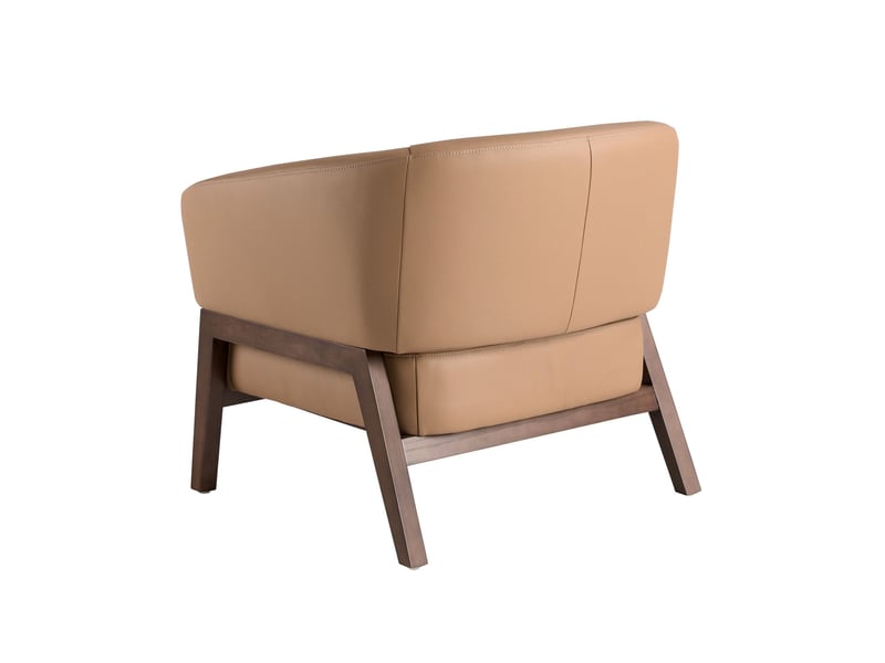  Fauteuil en cuir marron  - Conforama W