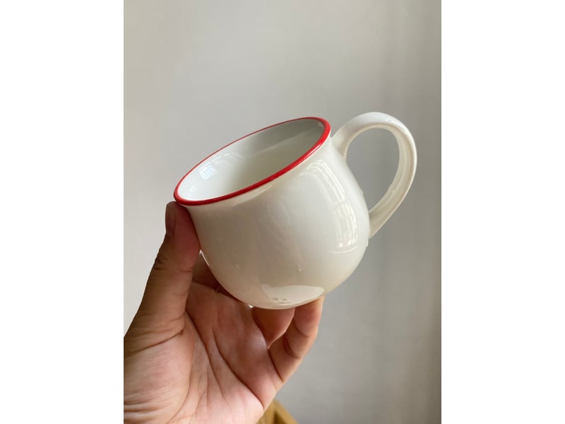  Tasse à bord rouge et orange, 170 ml  - Conforama D