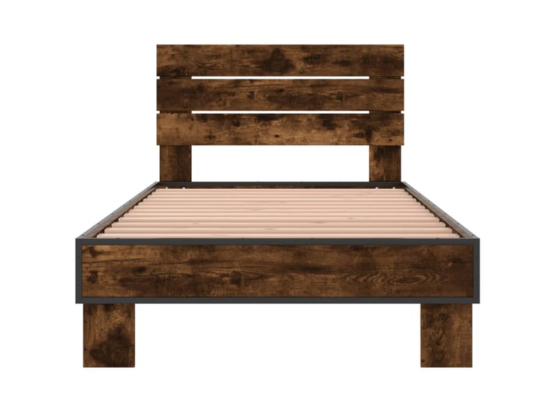  Lit simple- lit adulte -  cadre de lit sans matelas chêne fumé 100x200 cm  - Conforama C