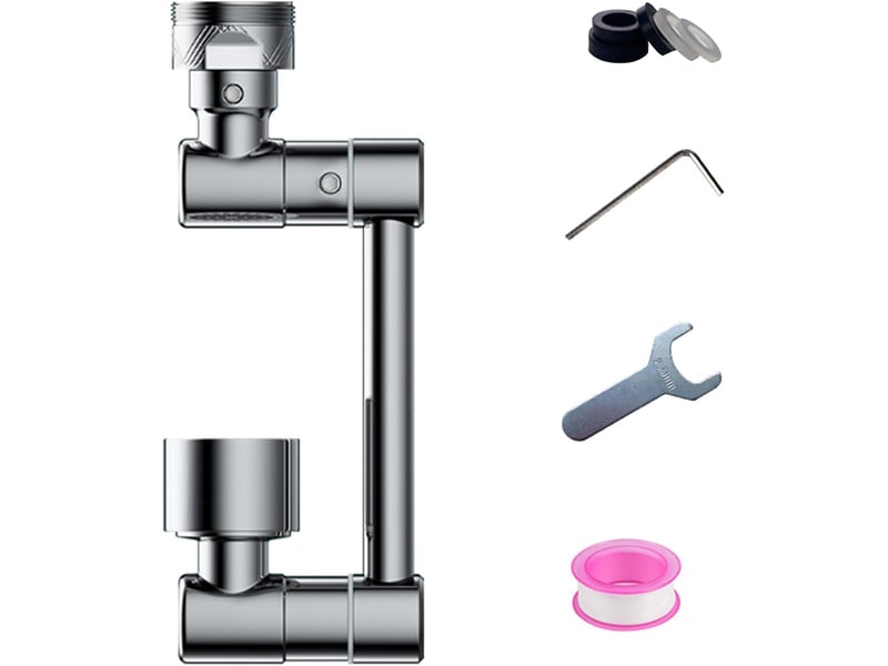  Aérateur de robinet, aérateur rotatif allongé de robinet durable, anti-éclaboussures, aérateur de robinet économiseur d'eau cuisine  - Conforama A