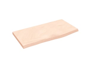 Comptoir de salle de bain, plan de travail 60x30x(2-4) cm bois massif non traité cf65736