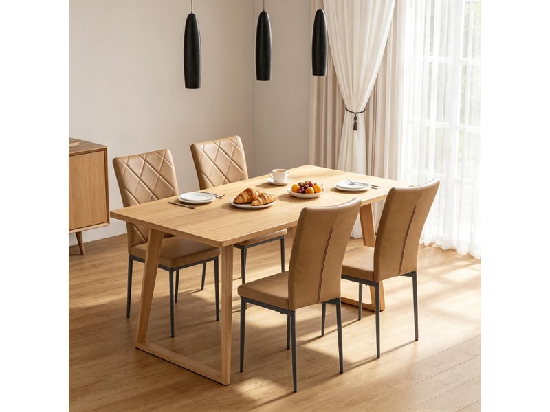Chaises élégance lot de 4, dossier haut, salle à manger, cuisine, salon et réception douillettes - Conforama B