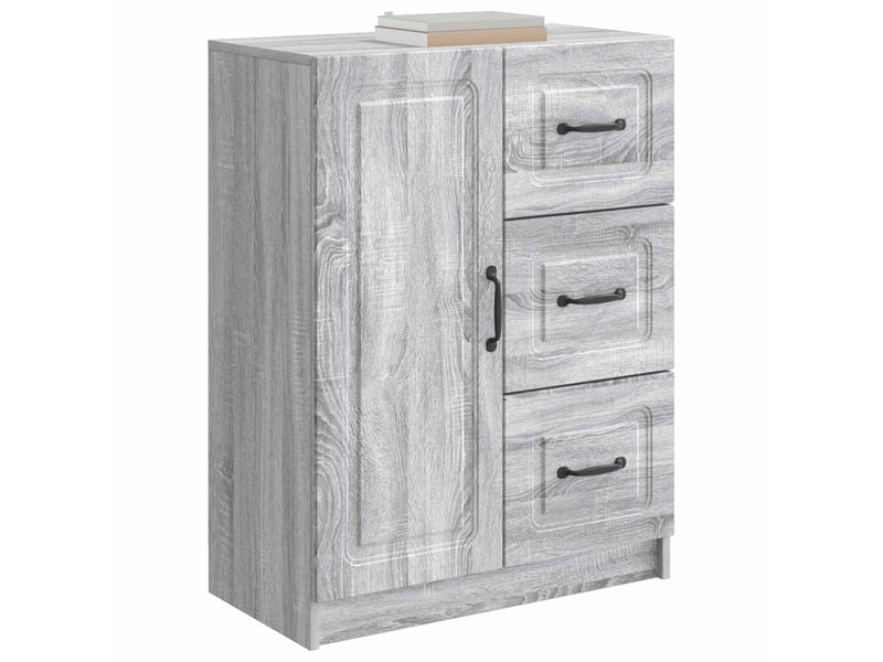 Buffet - bahut - meuble de rangement sonoma gris 66 x 34,5 x 87 cm bois d'ingénierie  - Conforama C