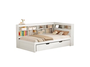 Lit simple 90x200 cm PHOEBE CAT   coloris blanc