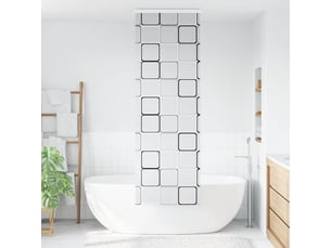 Store enrouleur de douche, store à rouleau avec cassette largeur du tissu 66 cm cf45142