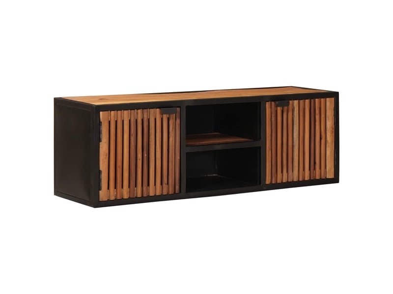  Meuble tv - banc tv - meuble de rangement fait main 105 x 30 x 35 cm bois de mangue massif  - Conforama C