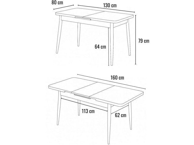 Table de repas extensible mira  - Conforama C