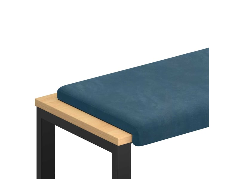  Coussin de banc, coussin d'assise, coussin de canapé velours bleu profondeur 35 cm cf53852  - Conforama A