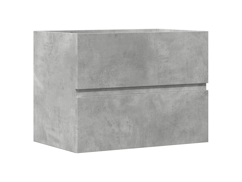  Armoire de salle de bain, meuble de rangement gris béton bois d'ingénierie  - Conforama A