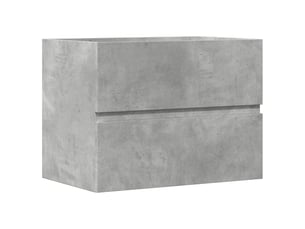 Armoire de salle de bain, meuble de rangement gris béton bois d'ingénierie