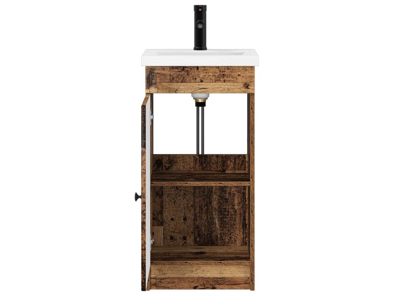 Meuble de salle de bain avec évier bois ancien shl988 - Conforama D