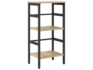 Étagère 2 niveaux, étagère de rangement 40 x 29,5 x 81 cm bois d'ingénierie shl1400