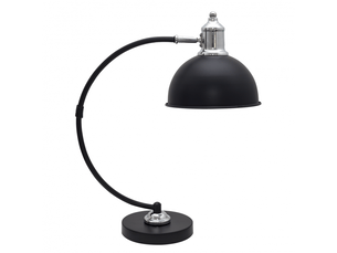Lampe de bureau fabrilamp luján 1 x e27 noir chrome 46 x 15 x 36 cm tête orientable