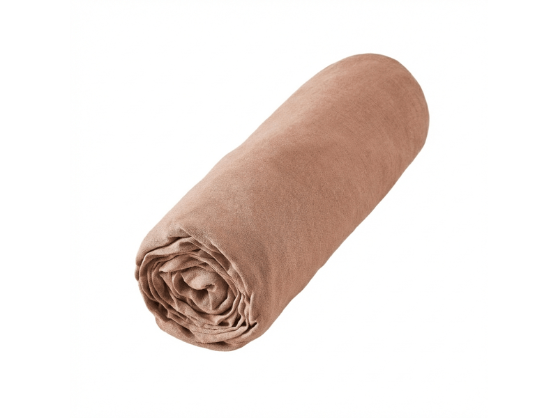  Drap housse 180x200+30 cm lin rosalie vieux rose PD24877 - Conforama B