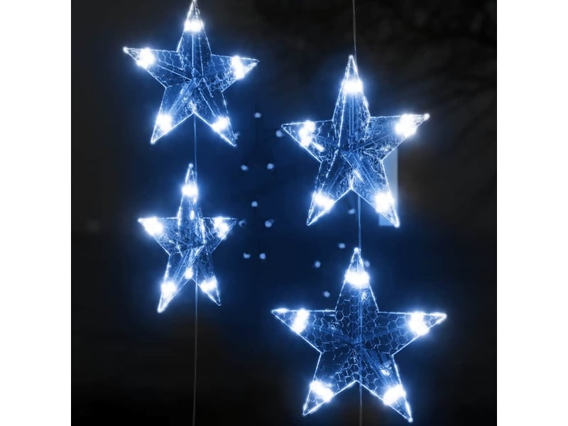 Guirlande lumineuse, éclairage de noël à étoiles led 200 led bleu 8 fonctions cf62391 - Conforama E