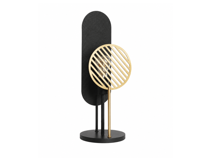  Lampe à poser en métal noir et doré h45 cm-totem Totem - Conforama A