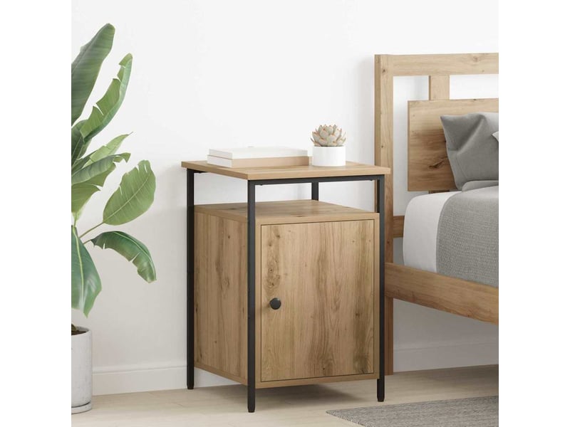  Table de chevet 2 pièces chêne artisanal 40 x 42 x 60cm  - Conforama B
