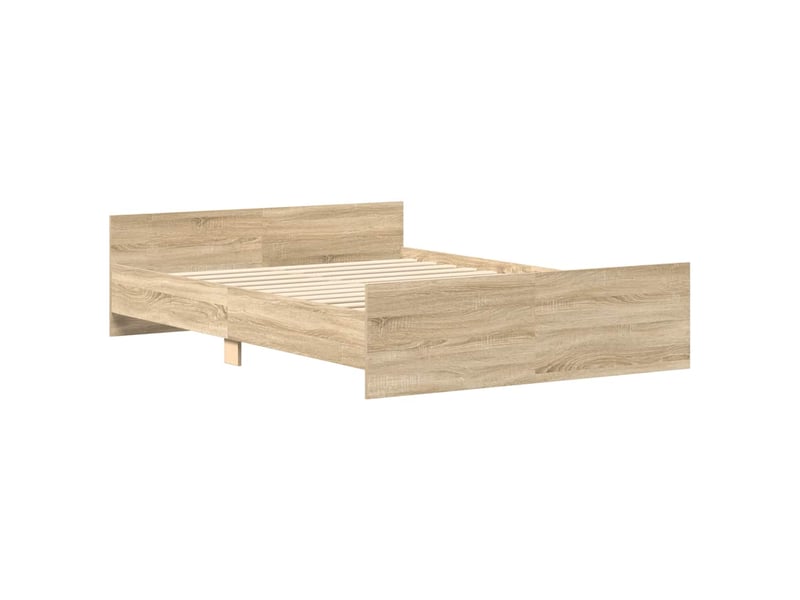  Lit double- lit adulte -  cadre de lit sans matelas chêne sonoma 140x190 cm  - Conforama C