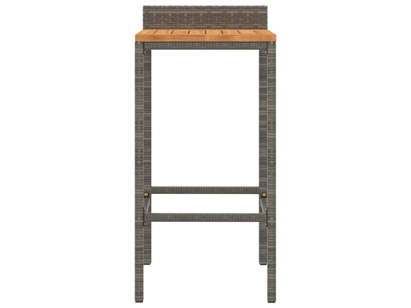  Lot de 2 tabouret de bar, chaise de bar gris résine tressée et bois d'acacia shl58856  - Conforama D