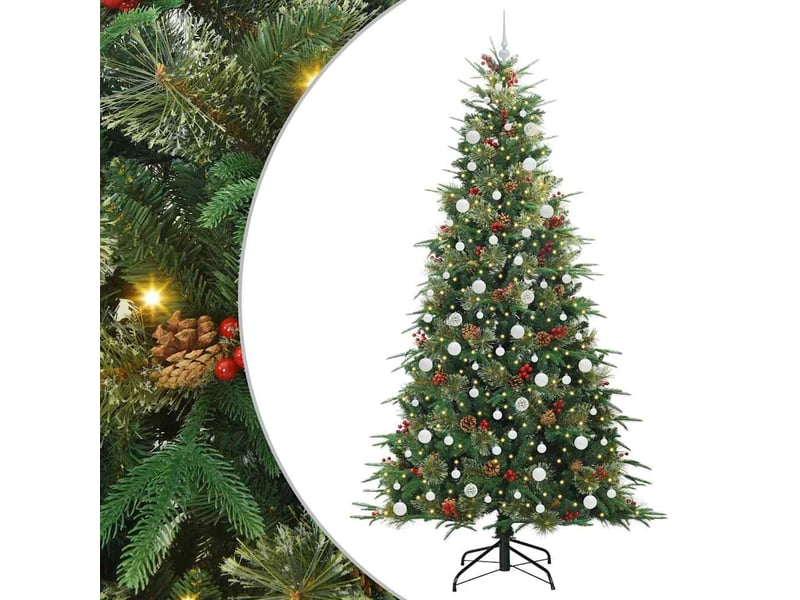  Sapin de noël artificiel, arbre de noël à branches articulées vert 240 cm shl1470  - Conforama A