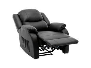 Fauteuil relax manuel <strong>MAISENTIEL</strong> <strong></strong> Simili noir vendu A l'unité