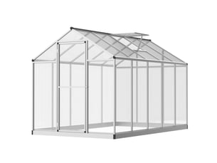 Serre de jardin 3 x 2 m aluminium polycarbonate 5,5 m² fondation lucarne porte loquet