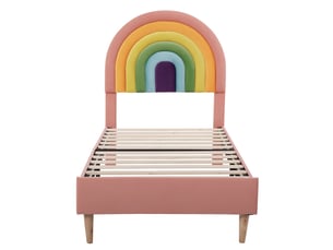 Lit simple 90x200 cm MAISONORA coloris rose