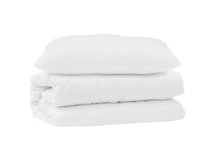 Ensemble de duvet avec oreiller 2 pièces - couette blanc microfibre